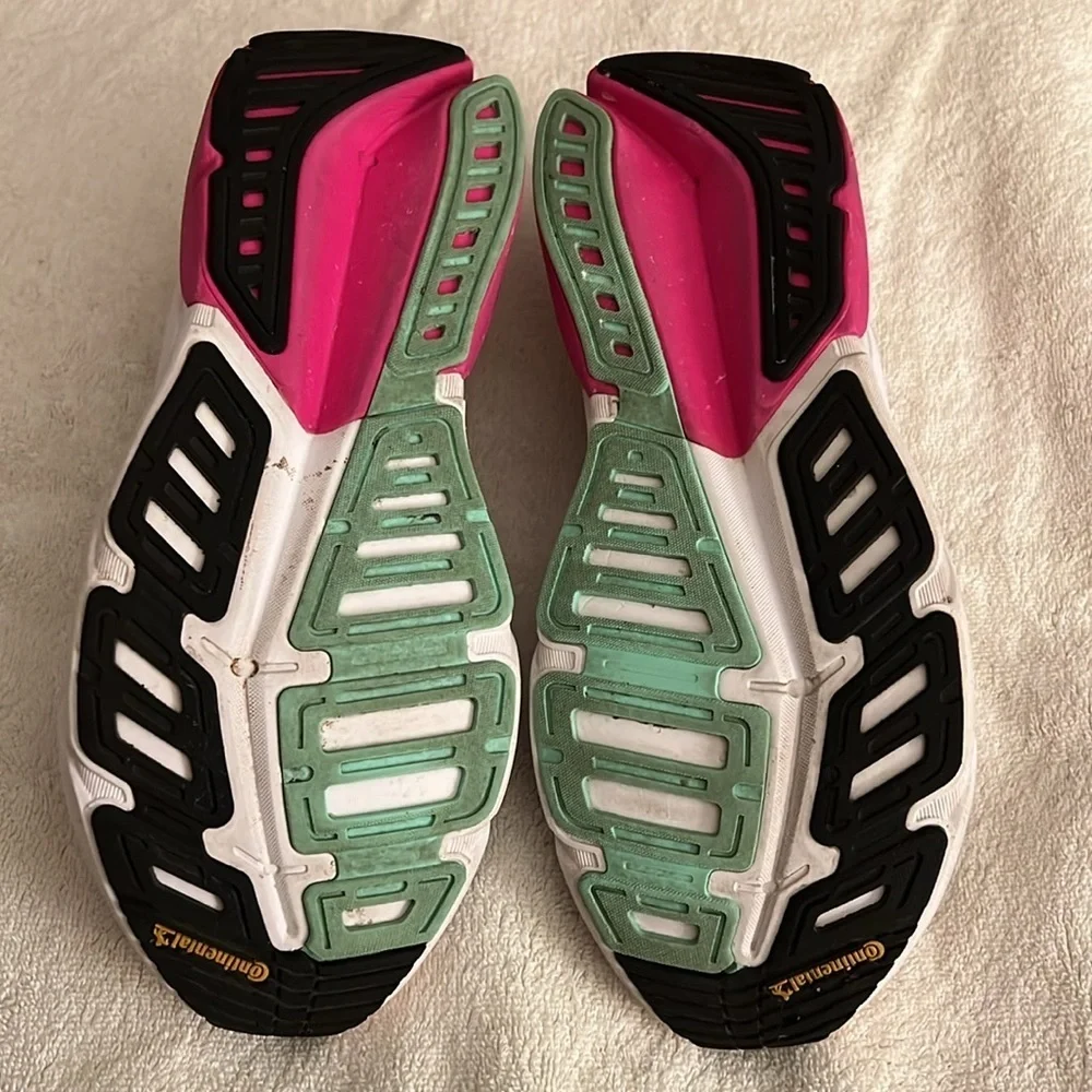 Adidas Women's pink and green Sneakers